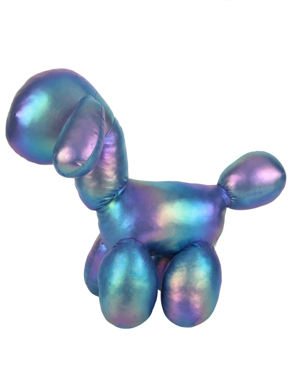 Purple Balloon Dog Puppy Iridescent Metallic Plush Stuffed Animal Plushie Pillow